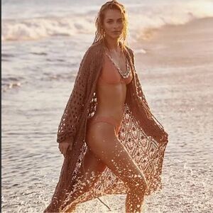 Free People sweet talker crochet coverup or sweater